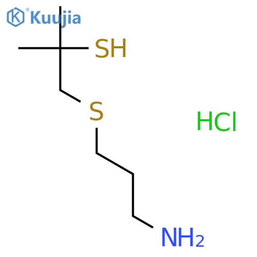 2-Propanethiol, 1-[(3-aminopropyl)thio]-2-methyl-, hydrochloride structure