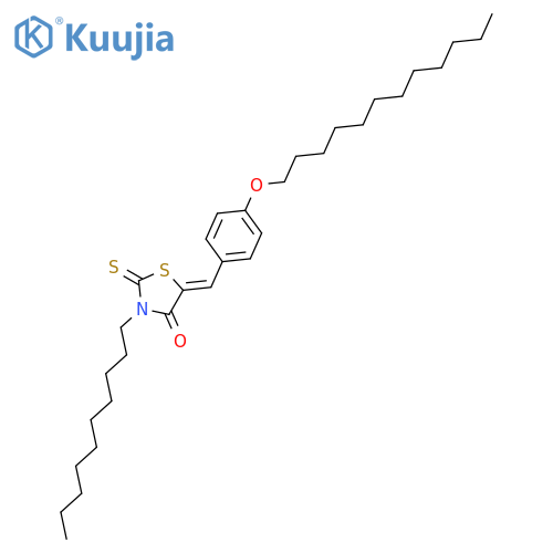 4-Thiazolidinone, 3-decyl-5-[[4-(dodecyloxy)phenyl]methylene]-2-thioxo- structure
