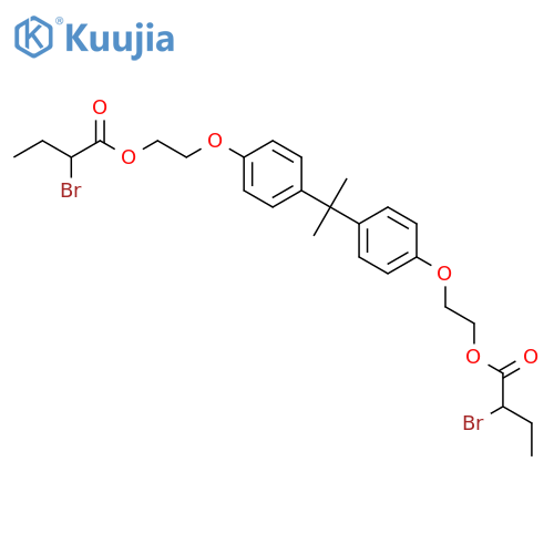 Butanoic acid,2-bromo-, (1-methylethylidene)bis(4,1-phenyleneoxy-2,1-ethanediyl) ester (9CI) structure