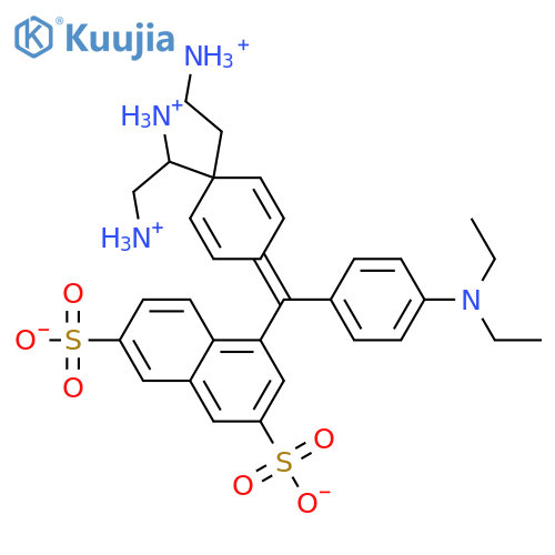 hydrogen [4-[4-(diethylamino)-&#x3B1;-(3,6-disulphonato-1-naphthyl)benzylidene]cyclohexa-2,5-dien-1-ylidene]diethylammonium, ammonium salt structure