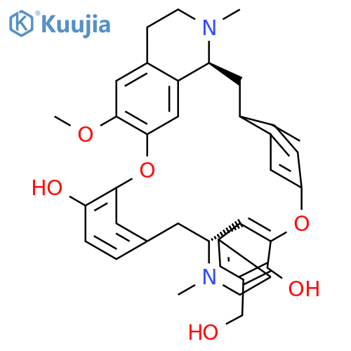 Tubocuraran-7',12'-diol, 6,6'-dimethoxy-2,2'-dimethyl-, monohydrochloride structure