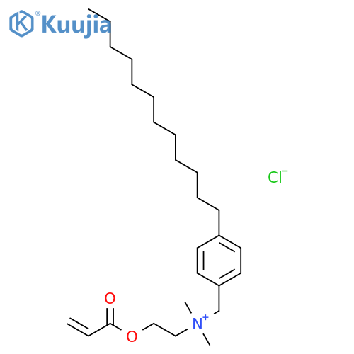 Benzenemethanaminium,4-dodecyl-N,N-dimethyl-N-[2-[(1-oxo-2-propen-1-yl)oxy]ethyl]-, chloride (1:1) structure