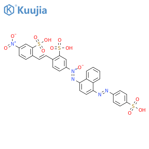Benzenesulfonic acid,2-[2-(4-nitro-2-sulfophenyl)ethenyl]-5-[1-oxido-2-[4-[2-(4-sulfophenyl)diazenyl]-1-naphthalenyl]diazenyl]- structure