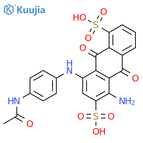 1,6-Anthracenedisulfonicacid, 8-[[4-(acetylamino)phenyl]amino]-5-amino-9,10-dihydro-9,10-dioxo- structure
