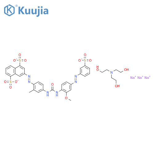 3-[[4-[[[[2-methoxy-4-[(3-sulphophenyl)azo]phenyl]amino]carbonyl]amino]-o-tolyl]azo]naphthalene-1,5-disulphonic acid, sodium salt, compound with 2,2',2''-nitrilotriethanol structure