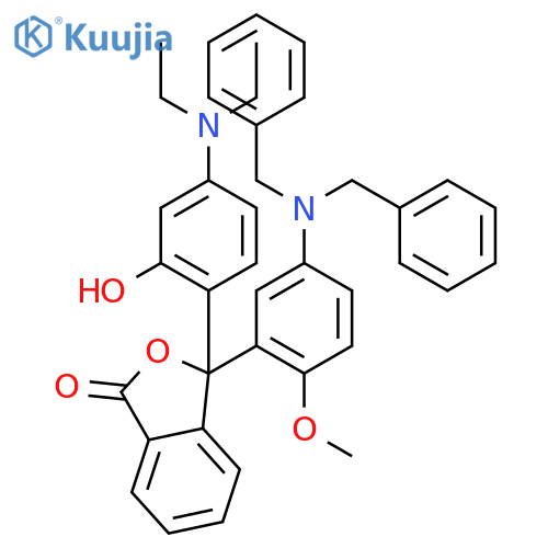 1(3H)-Isobenzofuranone,3-[5-[bis(phenylmethyl)amino]-2-methoxyphenyl]-3-[4-(diethylamino)-2-hydroxyphenyl]- structure