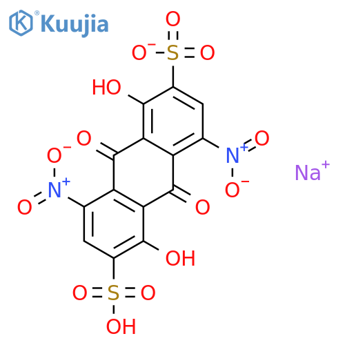 2,6-Anthracenedisulfonicacid, 9,10-dihydro-1,5-dihydroxy-4,8-dinitro-9,10-dioxo-, sodium salt (1:1) structure