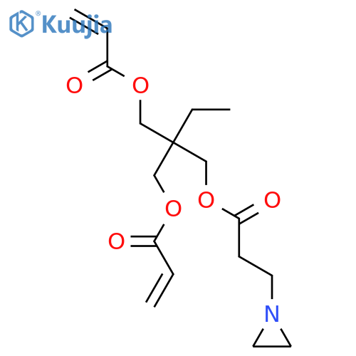 1-Aziridinepropanoicacid, 2,2-bis[[(1-oxo-2-propen-1-yl)oxy]methyl]butyl ester structure