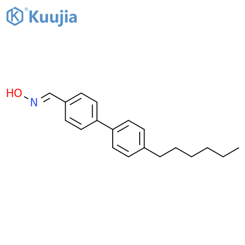 [1,1'-Biphenyl]-4-carboxaldehyde, 4'-hexyl-, oxime structure