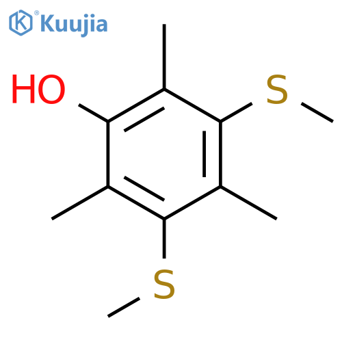 Phenol, 2,4,6-trimethyl-3,5-bis(methylthio)- structure