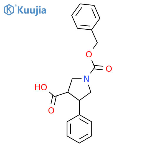 1-(benzyloxy)carbonyl-4-phenylpyrrolidine-3-carboxylic acid structure