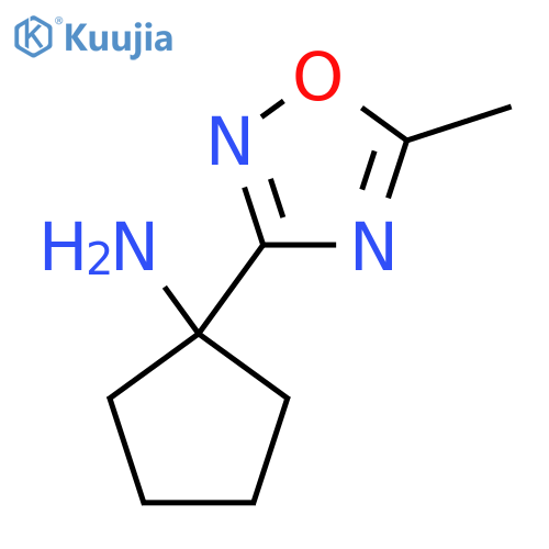 [1-(5-Methyl-1,2,4-oxadiazol-3-yl)cyclopentyl]amine structure