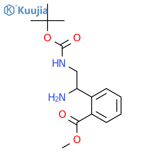 2-(1-AMINO-2-TERT-BUTOXYCARBONYLAMINO-ETHYL)-BENZOIC ACID METHYL ESTER DIHYDROCHLORIDE structure