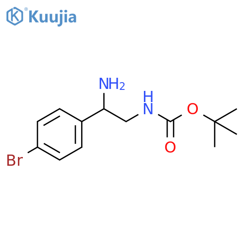 tert-butyl N-[2-amino-2-(4-bromophenyl)ethyl]carbamate structure
