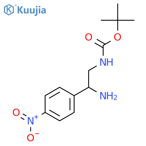 tert-butyl N-2-amino-2-(4-nitrophenyl)ethylcarbamate structure