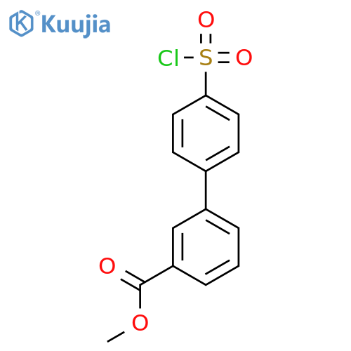 4'-CHLOROSULFONYL-BIPHENYL-3-CARBOXYLIC ACID METHYL ESTER structure