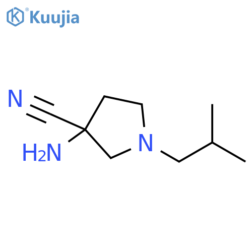 3-amino-1-(2-methylpropyl)-3-Pyrrolidinecarbonitrile structure