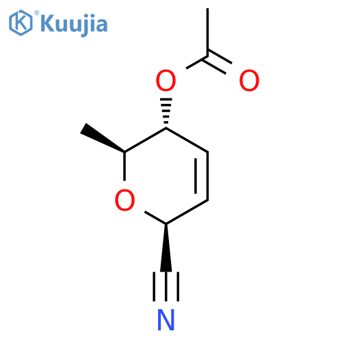 L-ribo-Hept-3-enononitrile, 2,6-anhydro-3,4,7-trideoxy-, 5-acetate structure