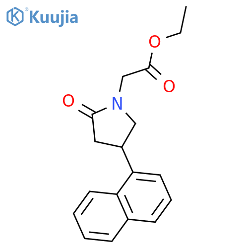 1-Pyrrolidineacetic acid, 4-(1-naphthalenyl)-2-oxo-, ethyl ester structure