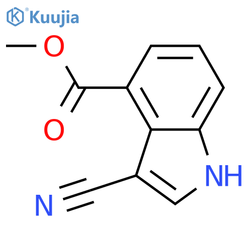 Methyl 3-cyanoindole-4-carboxylate structure