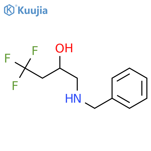 1-(benzylamino)-4,4,4-trifluorobutan-2-ol structure