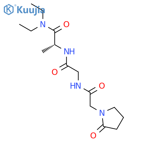 D-Alaninamide, N-[(2-oxo-1-pyrrolidinyl)acetyl]glycyl-N,N-diethyl- structure