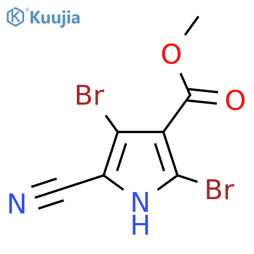 methyl 2,4-dibromo-5-cyano-1H-pyrrole-3-carboxylate structure