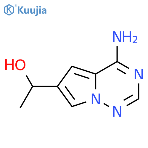 1-{4-aminopyrrolo[2,1-f][1,2,4]triazin-6-yl}ethan-1-ol structure