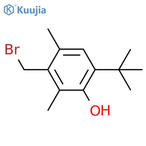3-(Bromomethyl)-6-(1,1-dimethylethyl)-2,4-dimethylphenol structure
