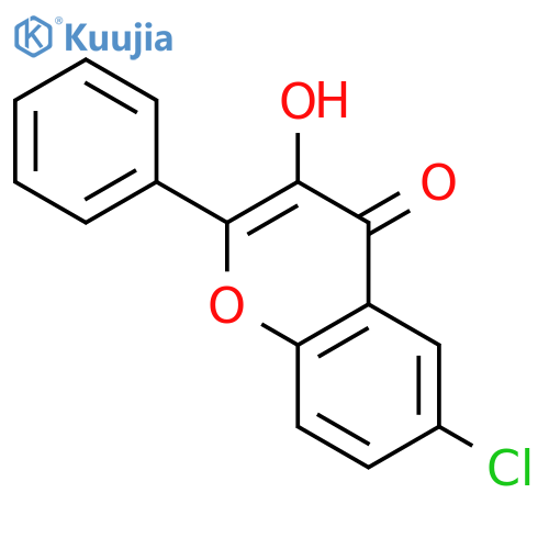 4H-1-Benzopyran-4-one, 6-chloro-3-hydroxy-2-phenyl- structure