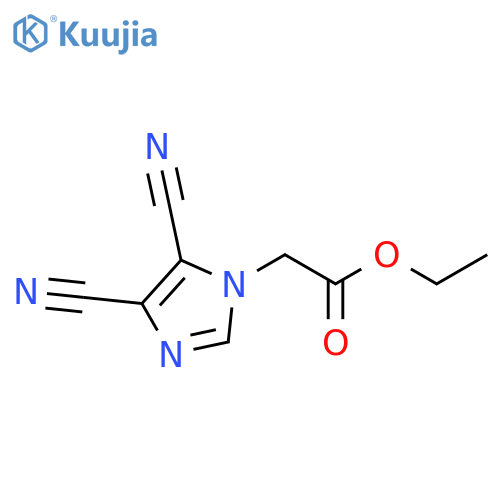 ethyl 2-(4,5-dicyano-1H-imidazol-1-yl)acetate structure