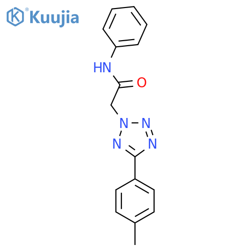 2-5-(4-methylphenyl)-2H-1,2,3,4-tetrazol-2-yl-N-phenylacetamide structure