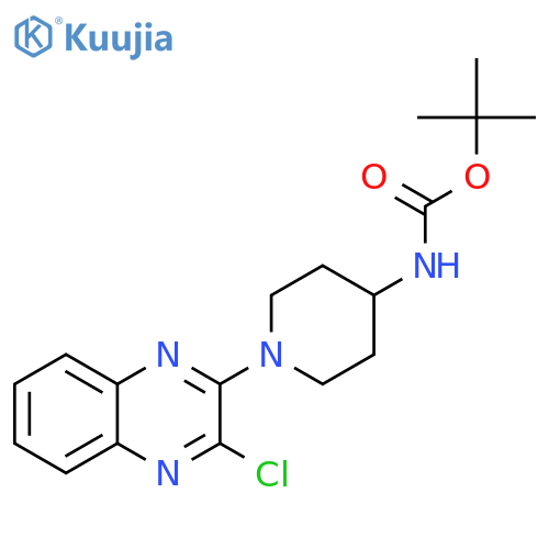 N-[1-(3-Chloro-2-quinoxalinyl)-4-piperidinyl]carbamic acid tert-butyl ester structure