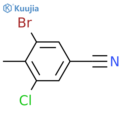 3-Bromo-5-chloro-4-methylbenzonitrile structure