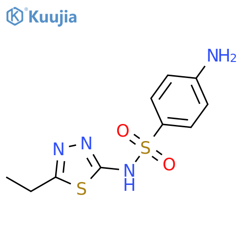 4-amino-N-(5-ethyl-1,3,4-thiadiazol-2-yl)benzene-1-sulfonamide structure