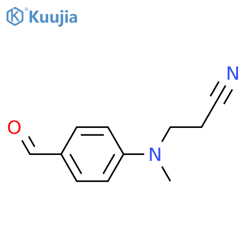 3-[(4-formylphenyl)(methyl)amino]propanenitrile structure