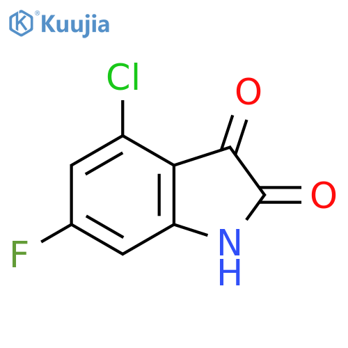 4-chloro-6-fluoro-2,3-dihydro-1H-indole-2,3-dione structure