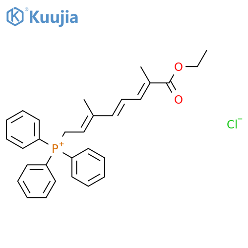 Phosphonium,(8-ethoxy-3,7-dimethyl-8-oxo-2,4,6-octatrien-1-yl)triphenyl-, chloride (1:1) structure