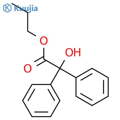 Benzeneacetic acid, a-hydroxy-a-phenyl-, propyl ester structure