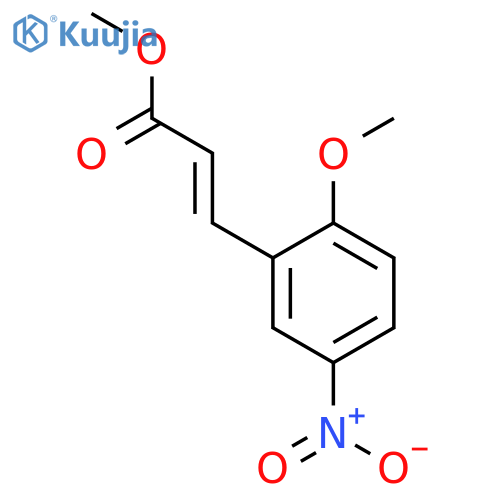 2-Propenoic acid,3-(2-methoxy-5-nitrophenyl)-, methyl ester structure