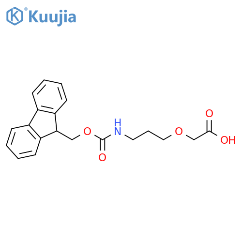 2-3-({(9H-fluoren-9-yl)methoxycarbonyl}amino)propoxyacetic acid structure