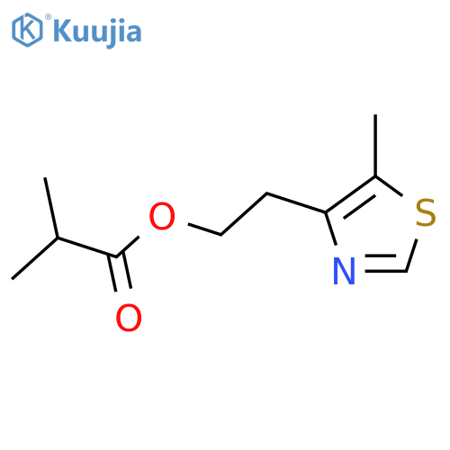 Propanoic acid,2-methyl-, 2-(5-methyl-4-thiazolyl)ethyl ester structure