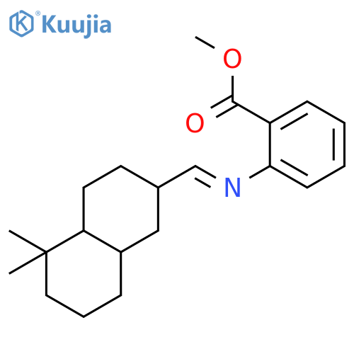 Benzoic acid,2-[[(octahydro-5,5-dimethyl-2-naphthalenyl)methylene]amino]-, methyl ester(9CI) structure