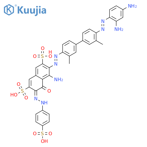 2,7-Naphthalenedisulfonicacid,4-amino-3-[2-[4'-[2-(2,4-diaminophenyl)diazenyl]-3,3'-dimethyl[1,1'-biphenyl]-4-yl]diazenyl]-5-hydroxy-6-[2-(4-sulfophenyl)diazenyl]- structure