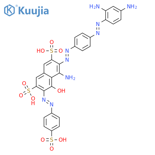 4-amino-3-[[4-[(2,4-diaminophenyl)azo]phenyl]azo]-5-hydroxy-6-[(4-sulphophenyl)azo]naphthalene-2,7-disulphonic acid structure