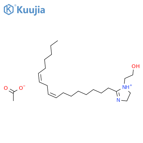 2-(heptadeca-8,11-dienyl)-4,5-dihydro-1-(2-hydroxyethyl)-1H-imidazolium acetate structure
