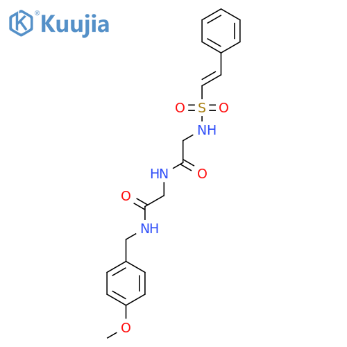 N-({[(4-methoxyphenyl)methyl]carbamoyl}methyl)-2-(2-phenylethenesulfonamido)acetamide structure