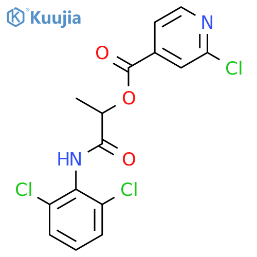 1-[(2,6-Dichlorophenyl)carbamoyl]ethyl 2-chloropyridine-4-carboxylate structure