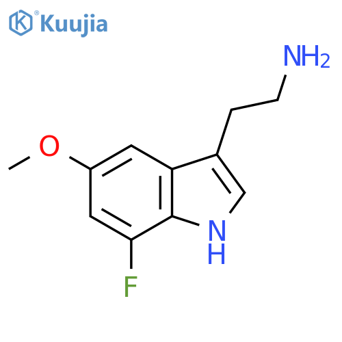 7-fluoro-5-methoxy-1H-Indole-3-ethanamine structure