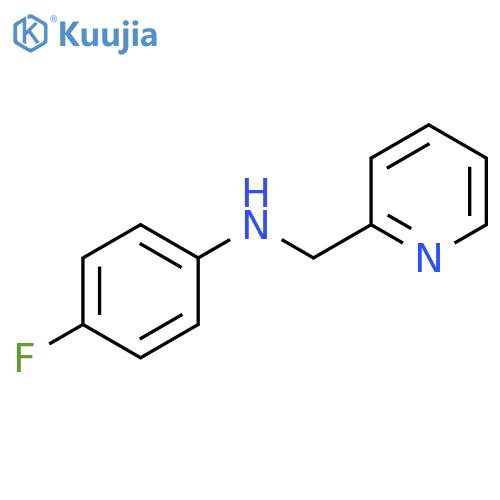 4-fluoro-N-(pyridin-2-ylmethyl)aniline structure